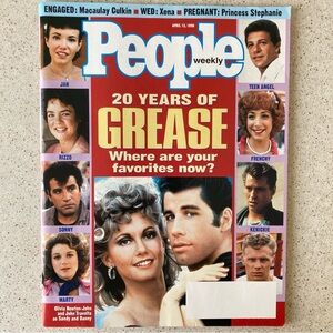Olivia Newton-John & John Travolta Grease People Magazine April 13 1998 No Label
